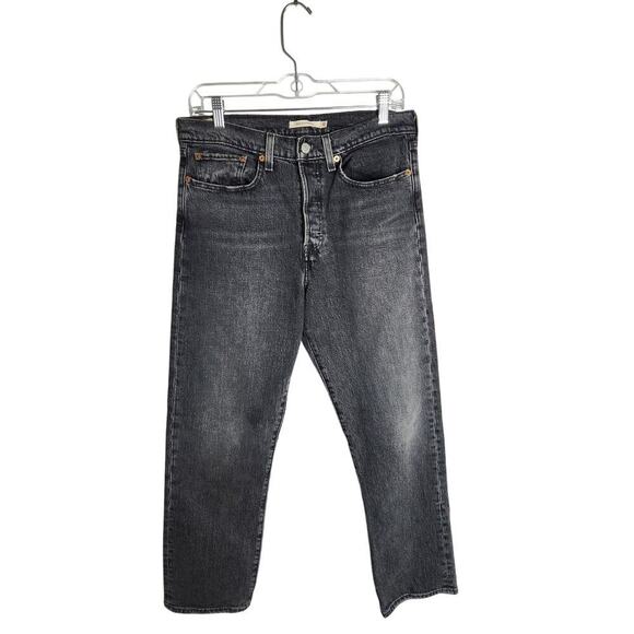 Levis Wedgie Straight womens 30 button fly black/gray classic premium denim - Picture 1 of 10
